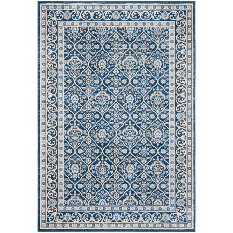 Ophelia & Co. Lamartine Navy/Light Gray Rug & Reviews Wayfair